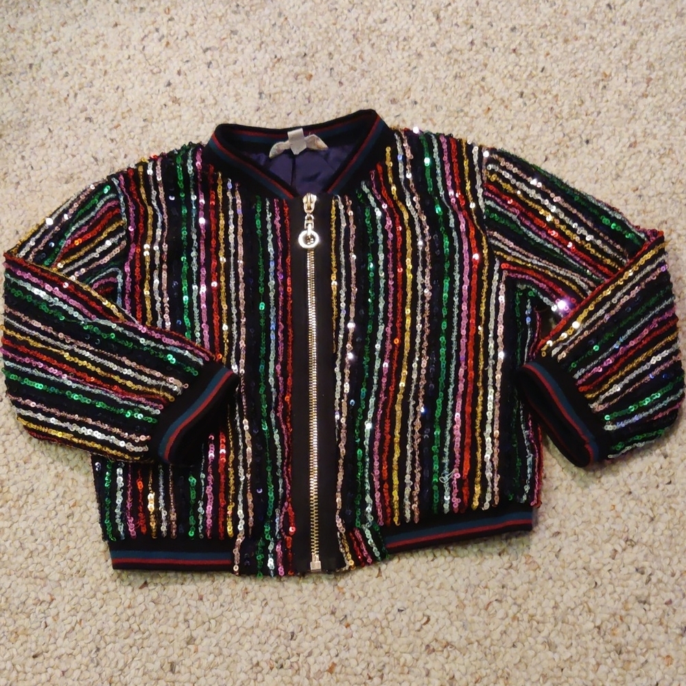 Sequin Bomber Jacket 2T